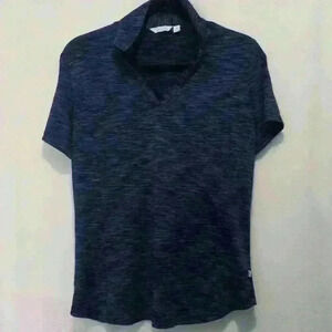 Womens Lady Hagen M golf shirt polo pullover collar casual blue